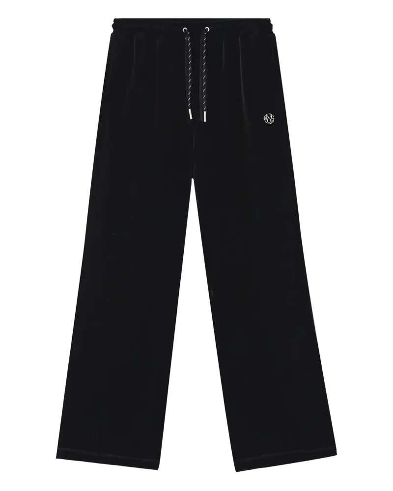 Musium Div. Hose aus Samt mit Logo - Schwarz Schwarz