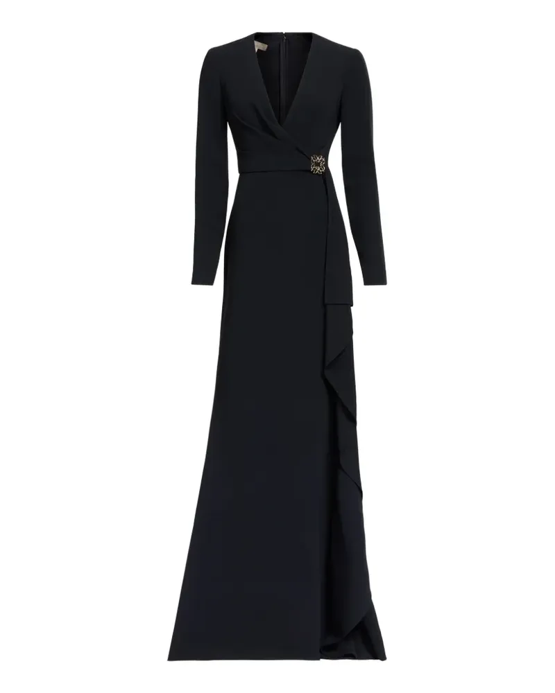 Elie Saab Maxikleid mit V-Ausschnitt - Schwarz Schwarz