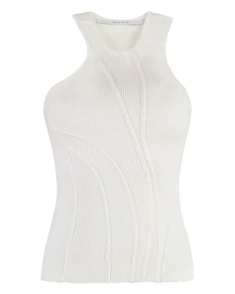 Talia Byre Geripptes Tanktop - Weiß Weiß