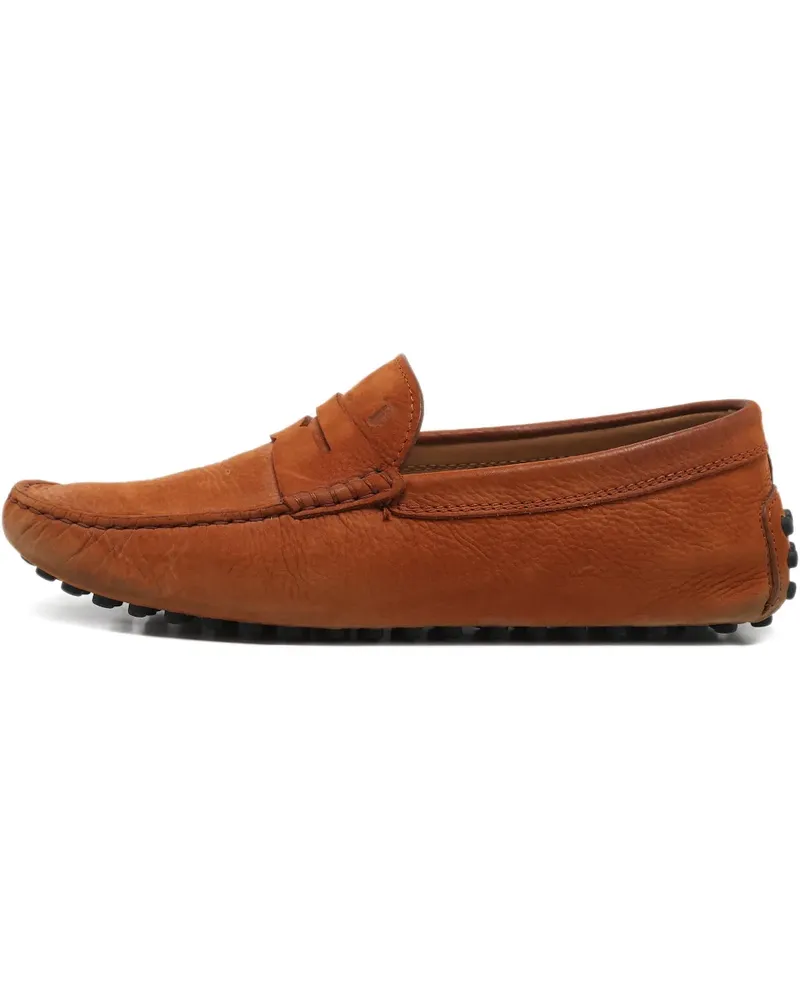 TOD'S nubuck leather driver loafer - Braun Braun