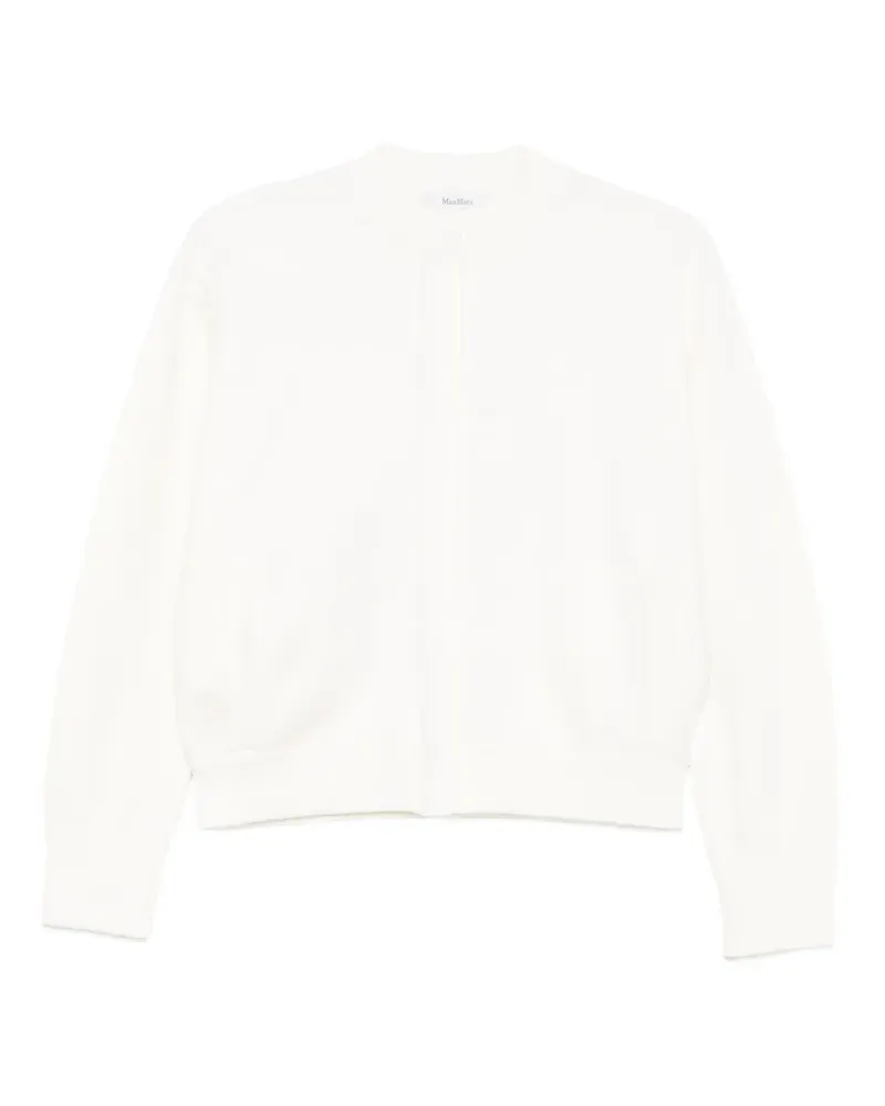 Max Mara Cardigan mit rundem Ausschnitt - Weiß Weiß