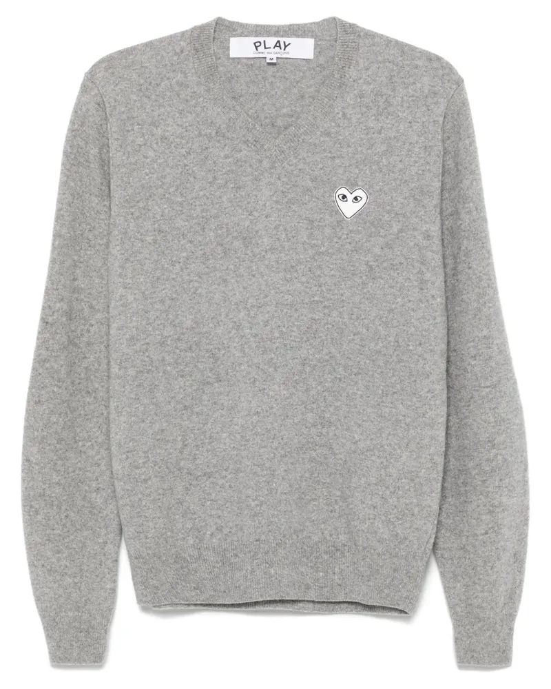 Comme des Garçons Pullover mit aufgesticktem Herz - Grau Grau