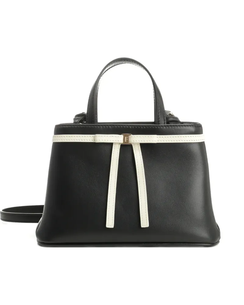 Ferragamo bow top-handle tote bag - Schwarz Schwarz