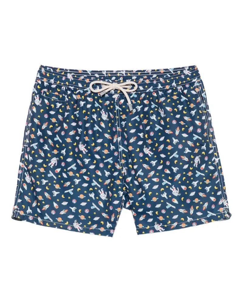 MC2 Saint Barth astronaut-print swim shorts - Blau Blau