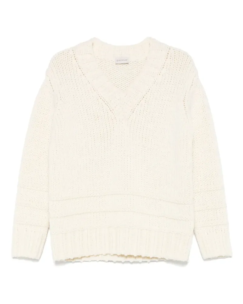 Moncler Pullover mit V-Ausschnitt - Nude Nude