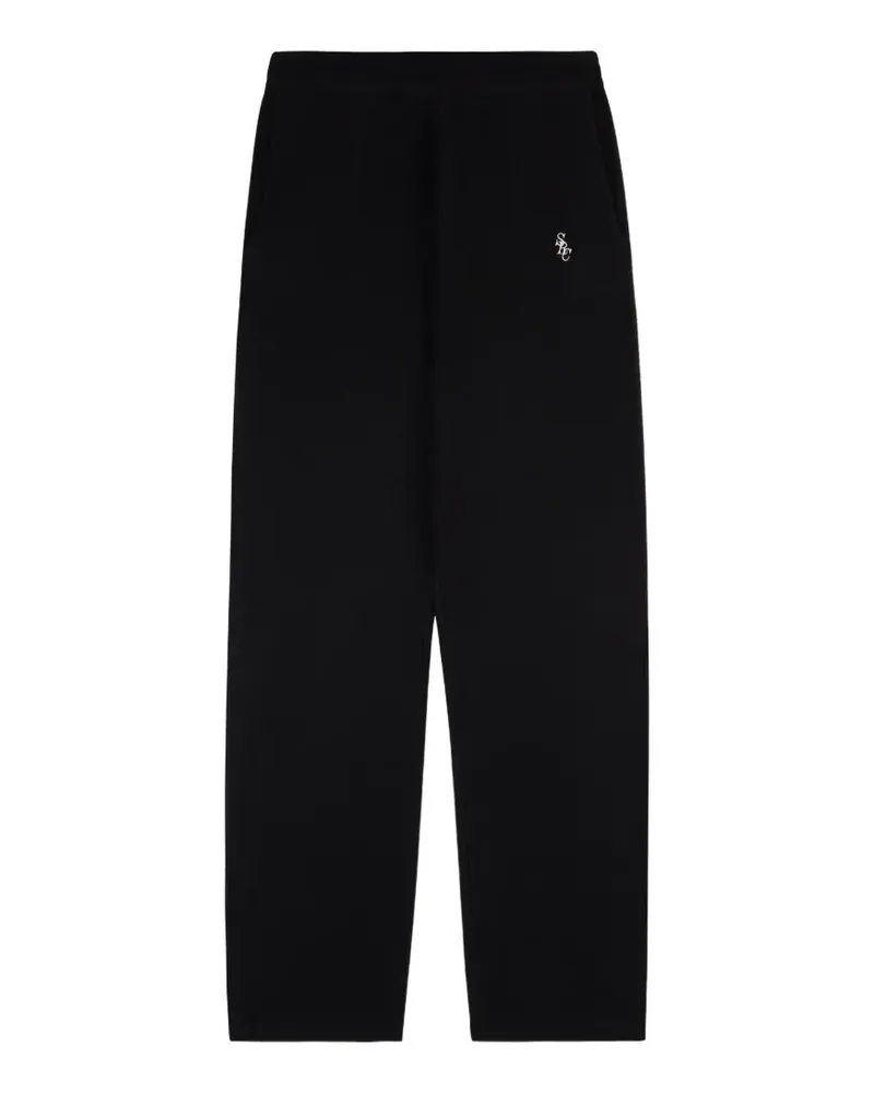 SPORTY & RICH Hose mit SRC-Stickerei - Schwarz Schwarz