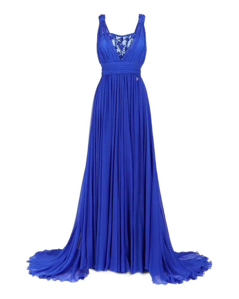 Roberto Cavalli Kleid mit Kristallen - Blau Blau