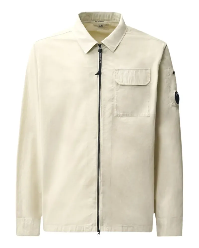 C.P. Company Lens Hemdjacke aus Bio-Gabardine - Nude Nude