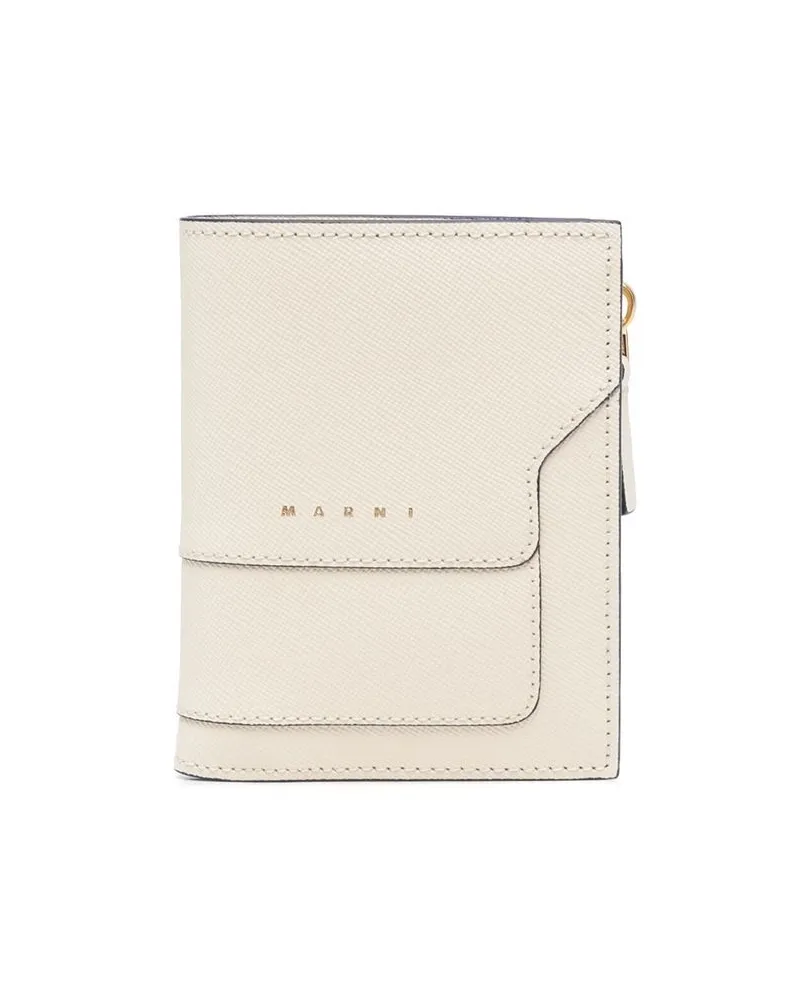 Marni Portemonnaie mit Logo-Stempel - Nude Nude