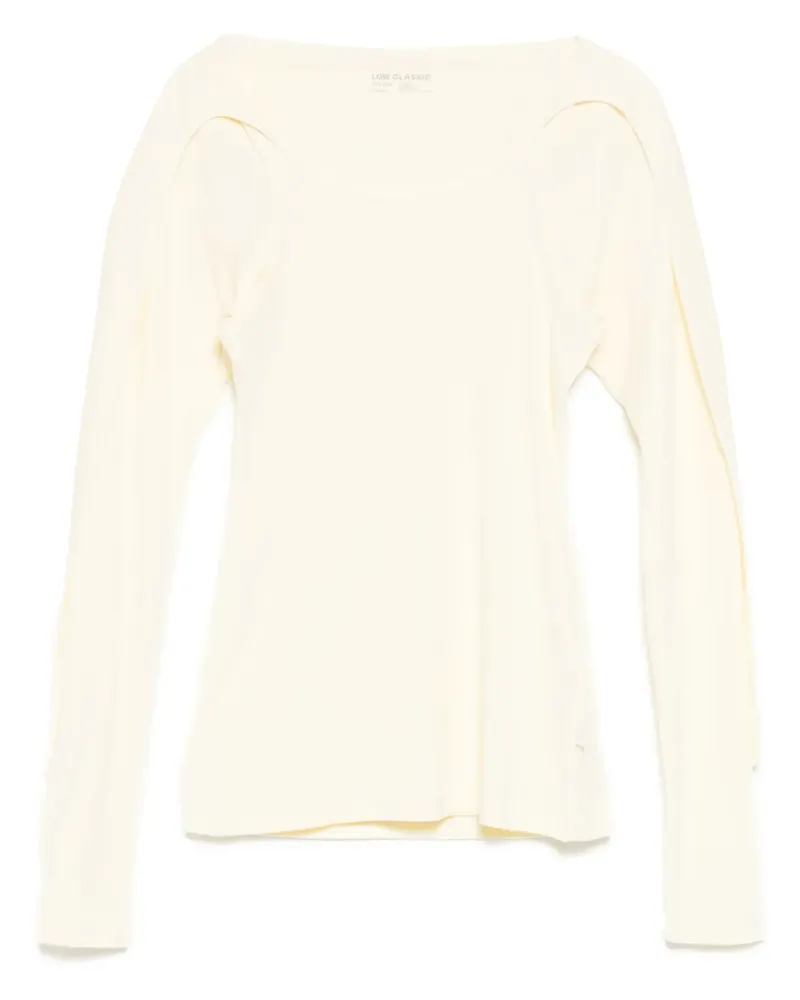 LOW CLASSIC Jersey-Oberteil mit Schal - Gelb Gelb