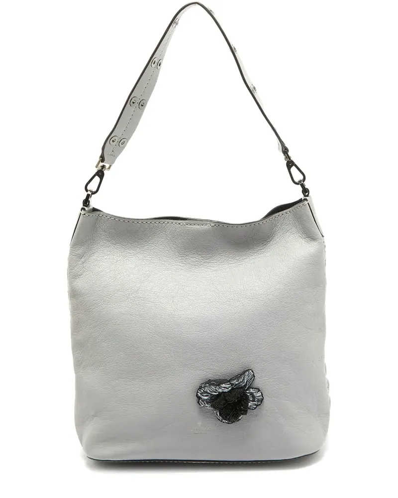 Kate Spade Schultertasche mit Blumenapplikation - Grau Grau