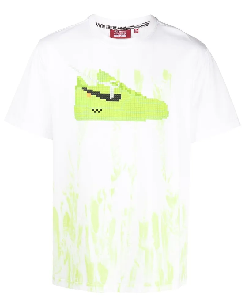 Mostly Heard Rarely Seen T-Shirt mit Sneaker-Print - Weiß Weiß