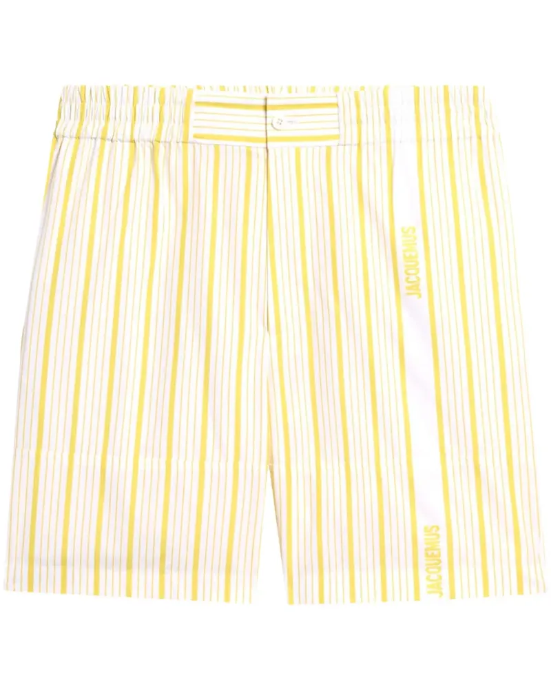 Jacquemus Gestreifte Shorts - Gelb Gelb