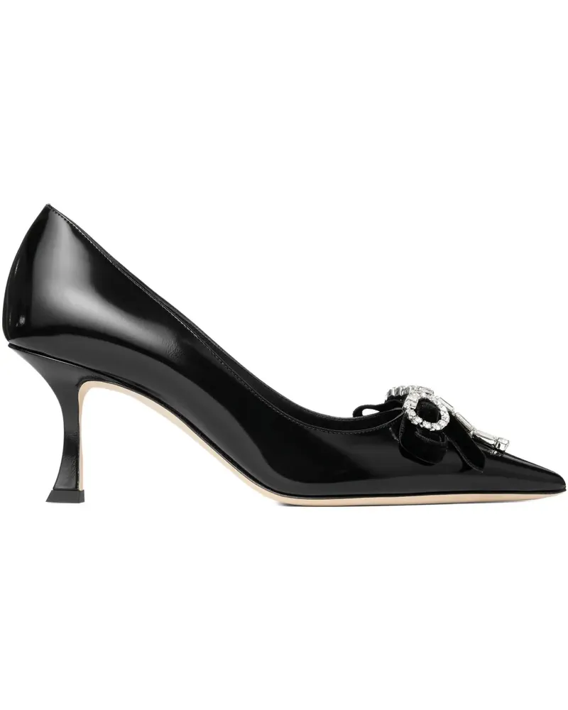 Jimmy Choo 70mm Auria crystal-bow pumps - Schwarz Schwarz