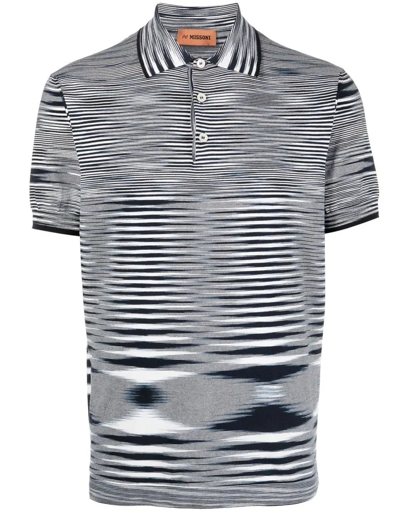Missoni Poloshirt aus meliertem Strick - Weiß Weiß