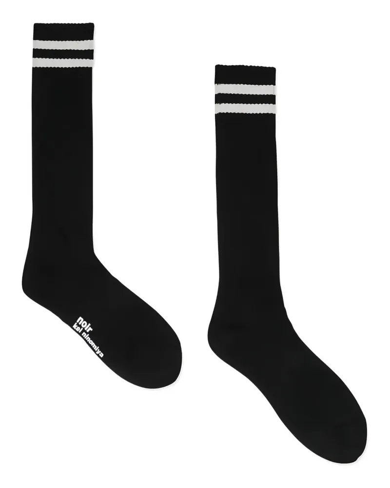 Noir Kei Ninomiya Socken mit Streifen - Schwarz Schwarz