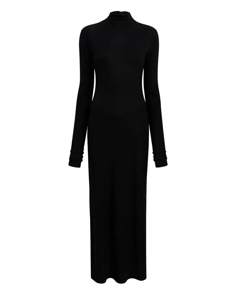 KHAITE Langärmeliges Kleid mit Stehkragen - Schwarz Schwarz