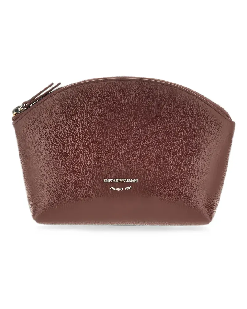Emporio Armani grained leather pouch - Rot Rot