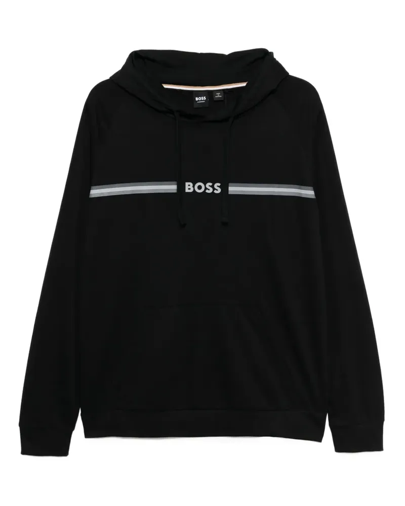 HUGO BOSS Hoodie mit Logo-Print - Schwarz Schwarz