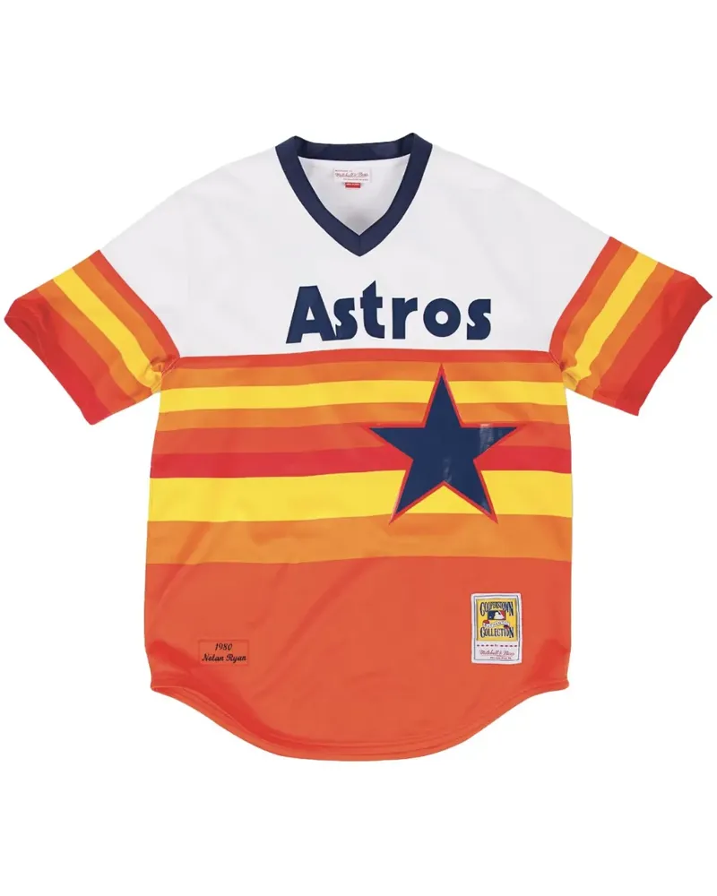 Mitchell & Ness MLB Houston Astros 80 Nolan Ryan Trikot - Orange Orange