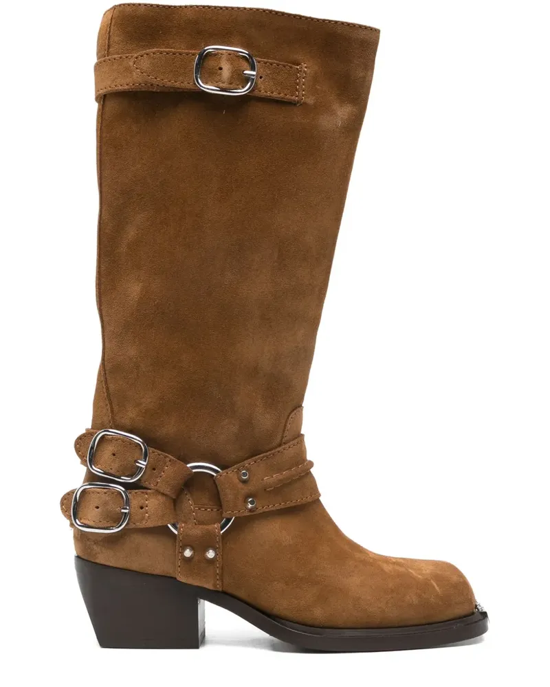 Sandro Stiefel aus Wildleder - Braun Braun