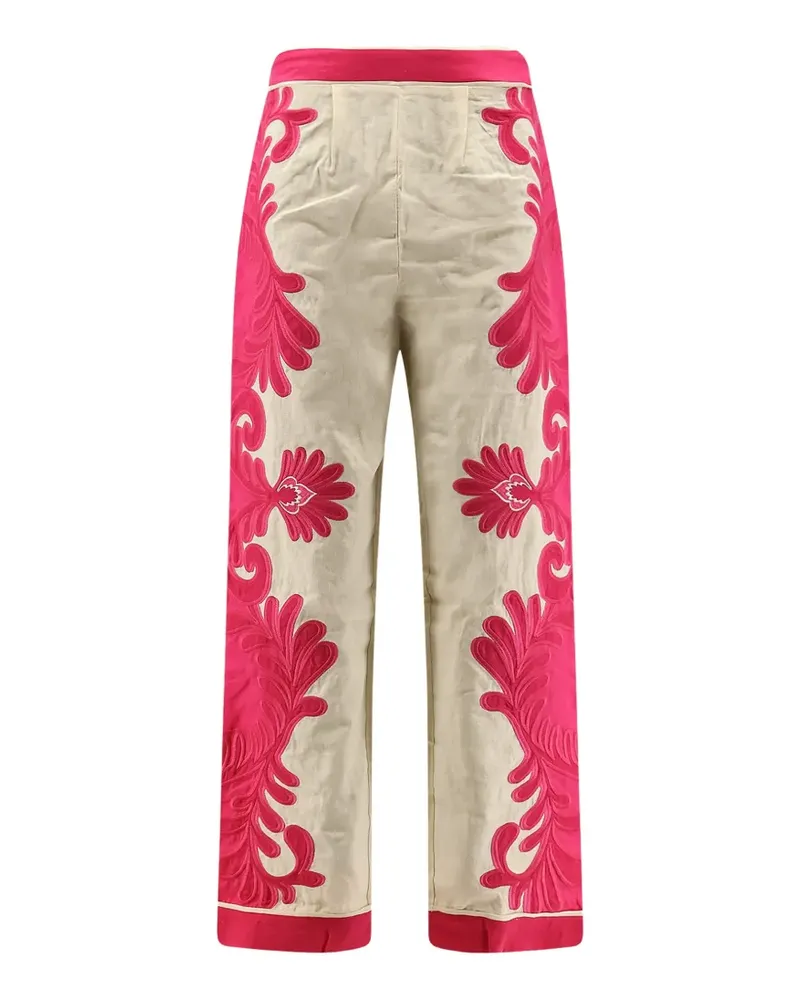 FARM Rio embroidery trousers - Nude Nude