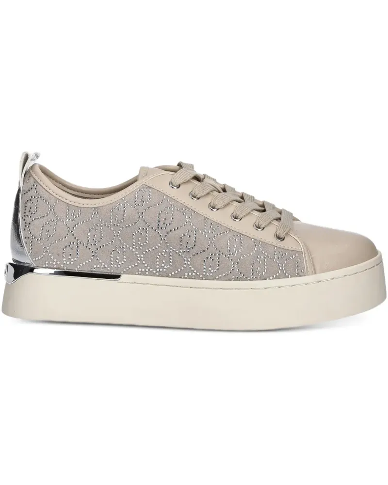 Liu Jo Perforierte Sneakers im Metallic-Look - Nude Nude