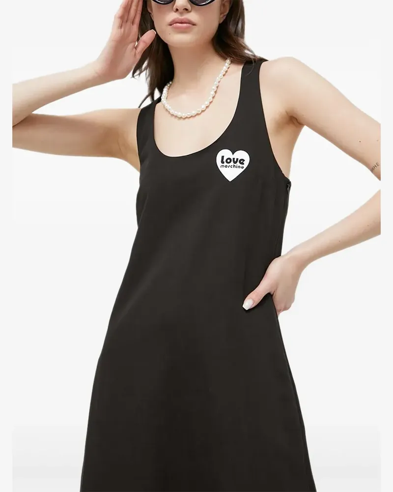 Moschino Kleid mit Herz-Logo - Schwarz Schwarz