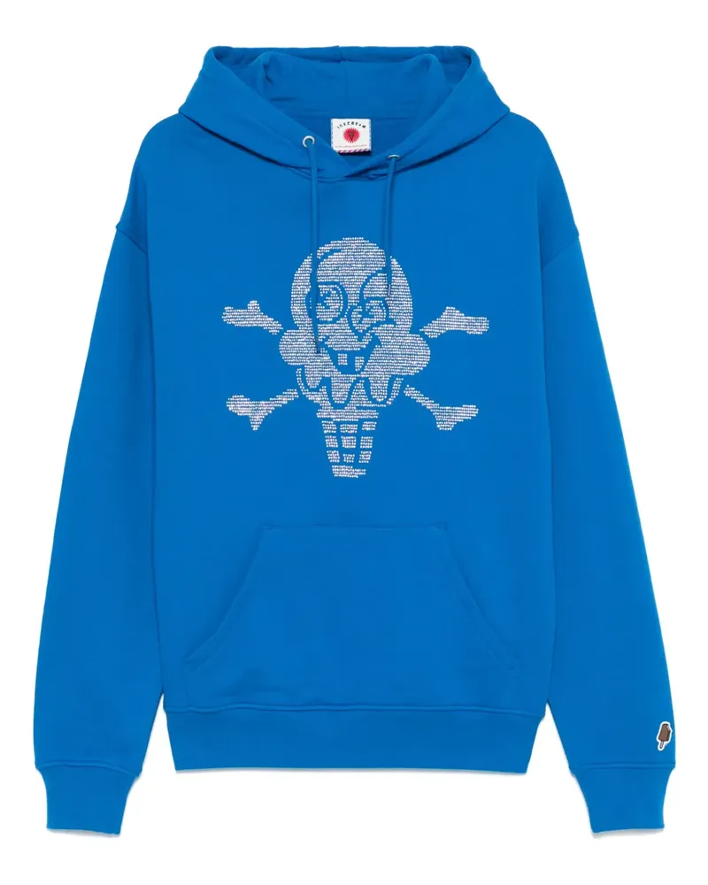 ICECREAM Cones & Bones Popover Hoodie mit Strass - Blau Blau