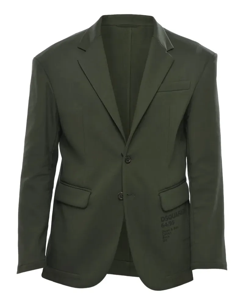 Dsquared2 single-breasted logo-print blazer - Grün Grün