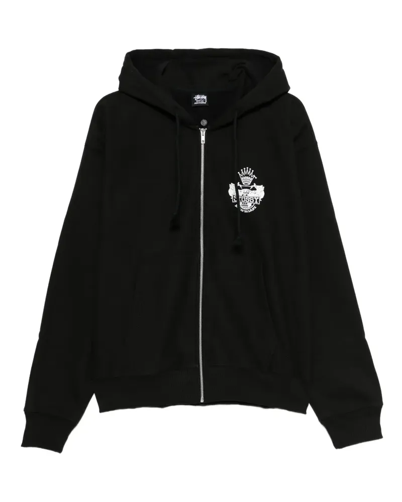 Stüssy Hoodie mit Logo-Print - Schwarz Schwarz