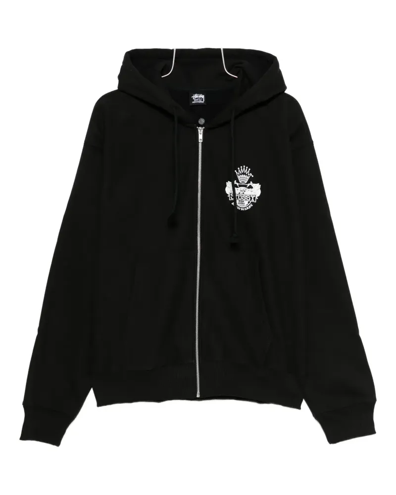 Stüssy Hoodie mit Logo-Print - Schwarz Schwarz