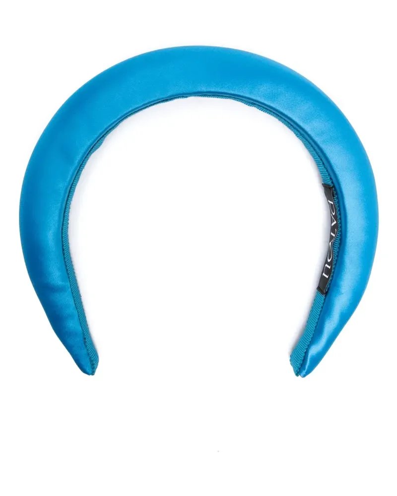 Patou Satinhaarreif mit Logo-Anhänger - Blau Blau