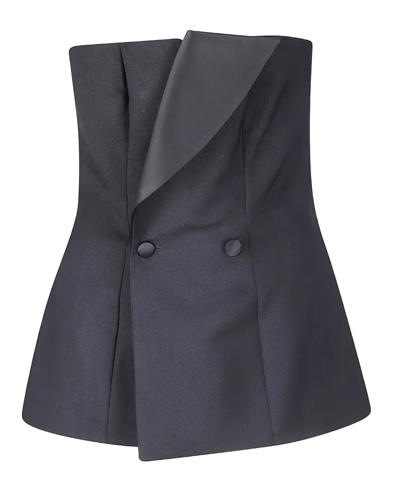 P.A.R.O.S.H. P.A.R.O H. Doppelreihiges Top - Schwarz Schwarz