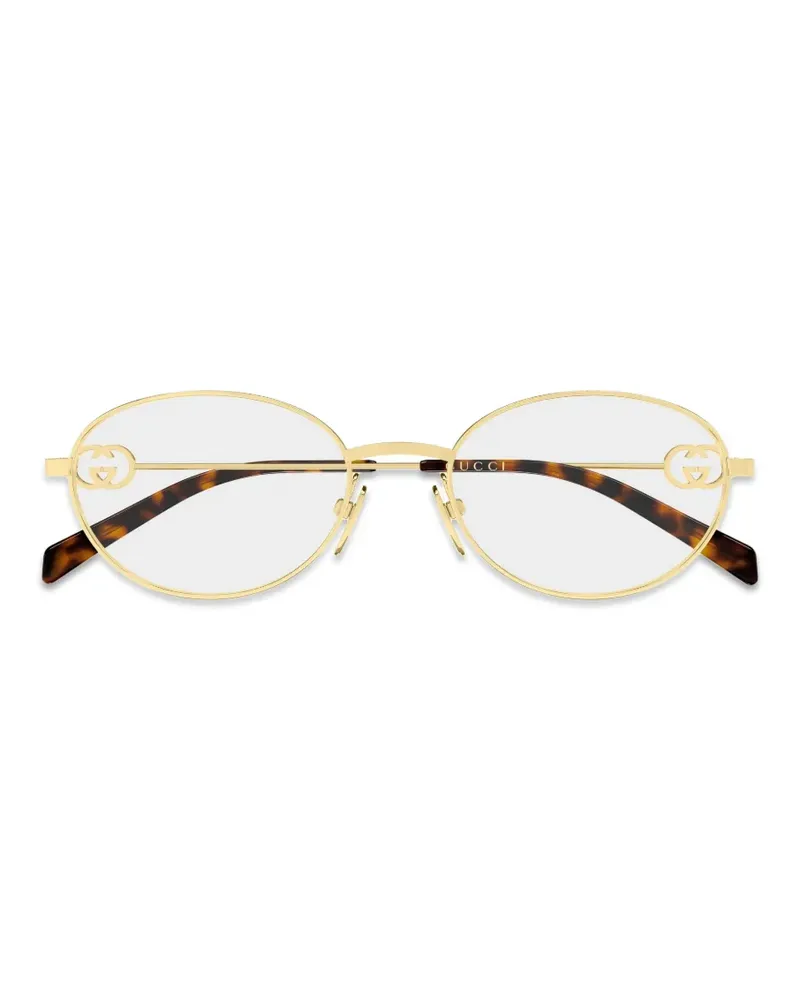 Gucci Brille mit ovalem Gestell - Gold Gold