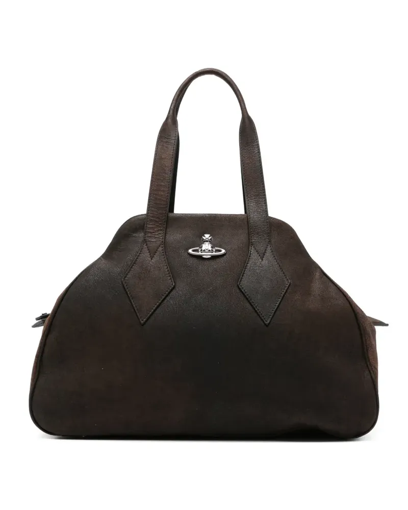 Vivienne Westwood Large Yasmine Orb-detail tote bag - Braun Braun