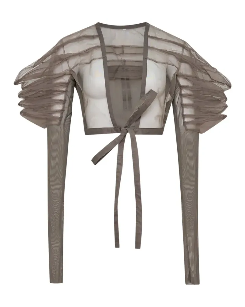 Rick Owens Rhino sheer ruffled top - Braun Braun