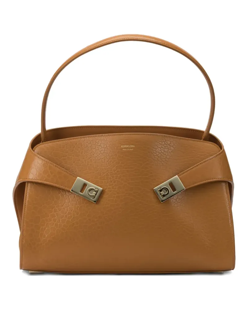 Ferragamo Hug leather tote bag - Braun Braun