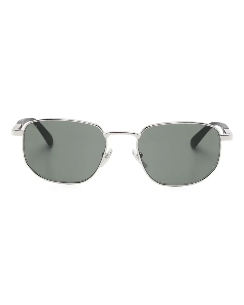 Gucci geometric frame sunglasses - Silber Silber
