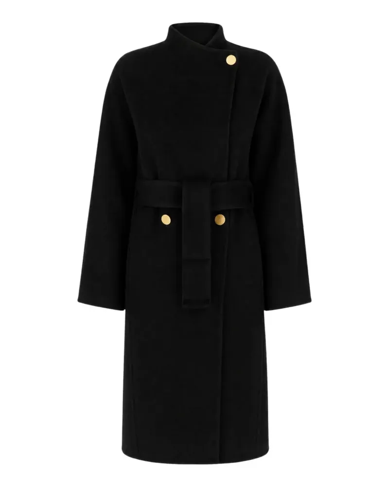 Alberta Ferretti Mantel mit Gürtel - Schwarz Schwarz