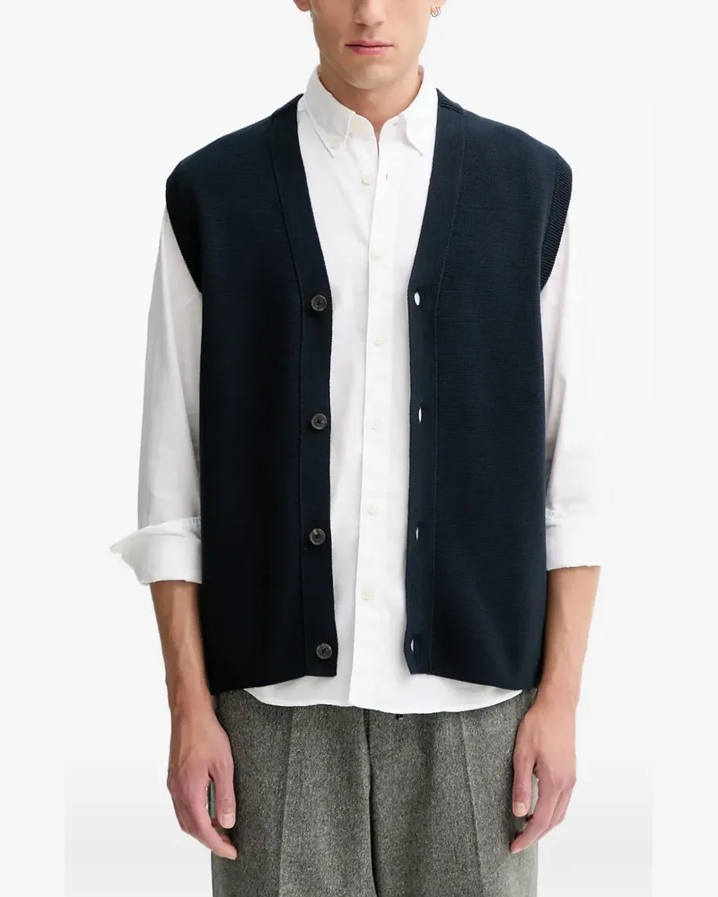 Marc O'Polo Cardigan mit V-Ausschnitt - Blau Blau