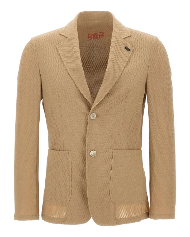 BOB Golden mesh-fabric blazer - Nude Nude