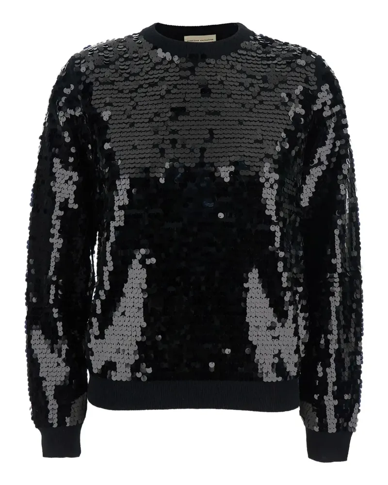 Semicouture Pullover mit Pailletten - Schwarz Schwarz