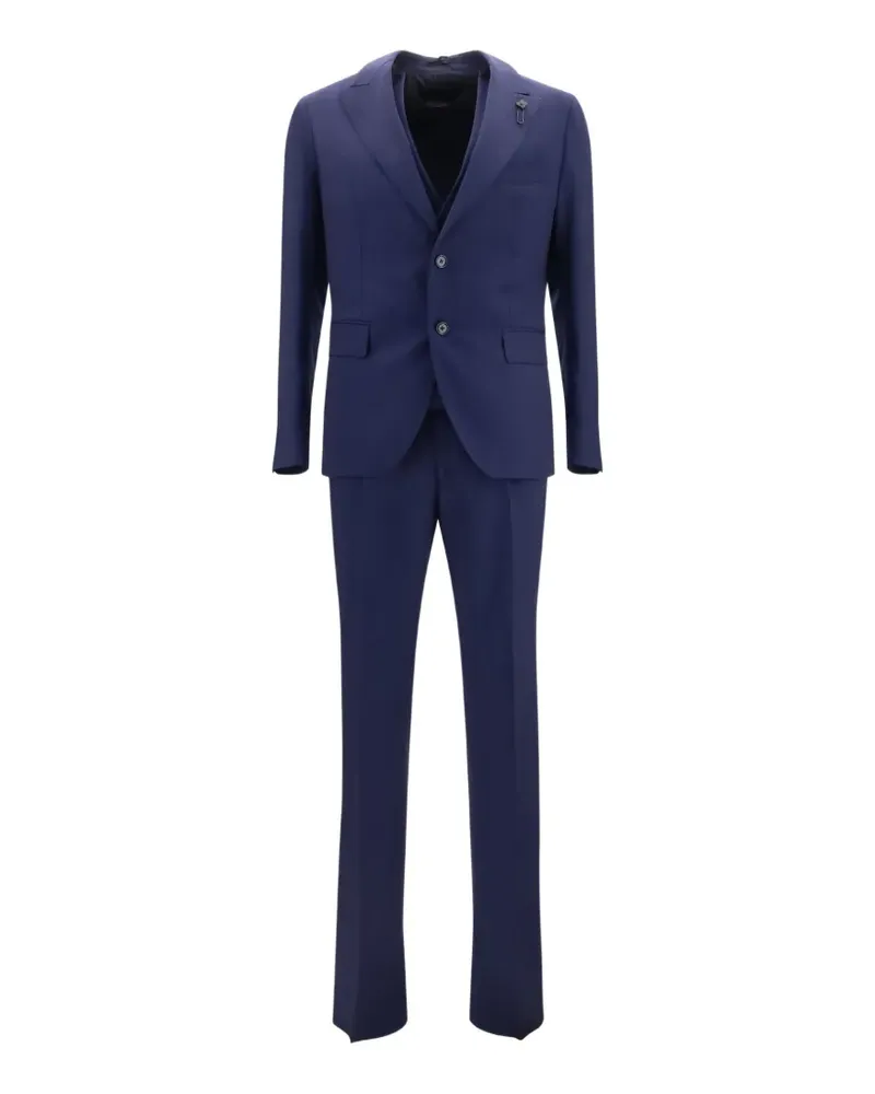 LARDINI Einreihiger Anzug (3er-Set) - Blau Blau