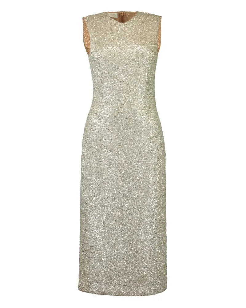 Michael Kors sequin sheath midi dress - Silber Silber
