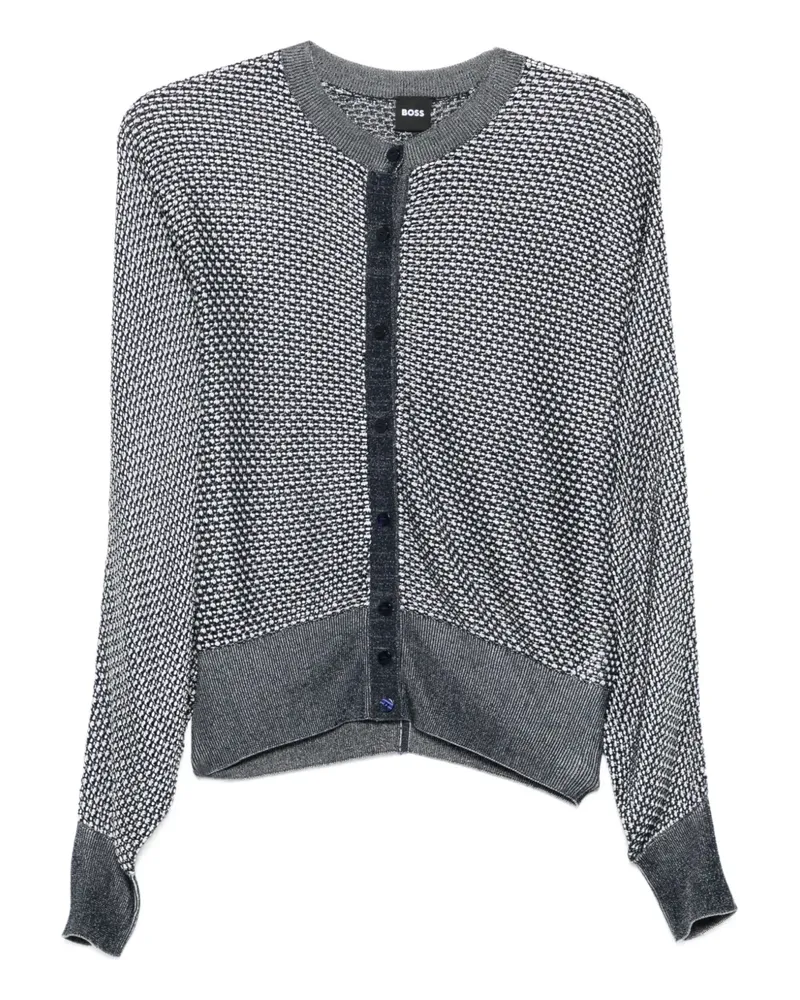 HUGO BOSS Strukturierter Cardigan - Blau Blau