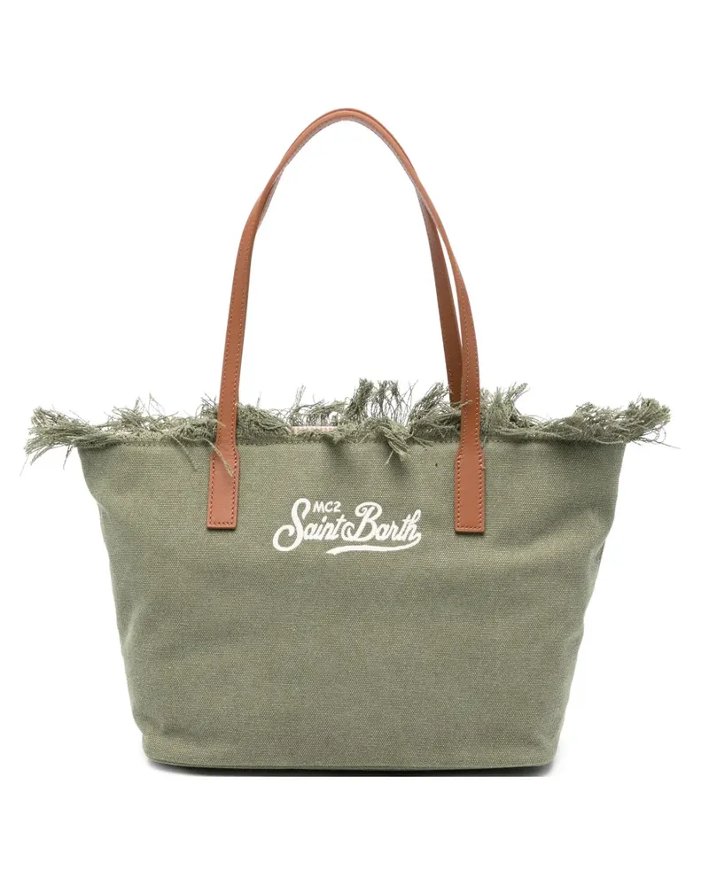 MC2 Saint Barth City Tote Bag mit Fransen - Grün Grün