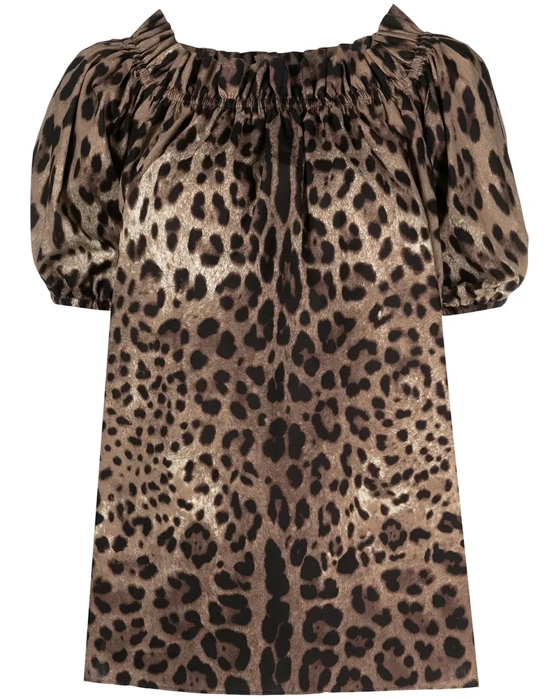 Dolce & Gabbana Oberteil mit Print - Braun Braun