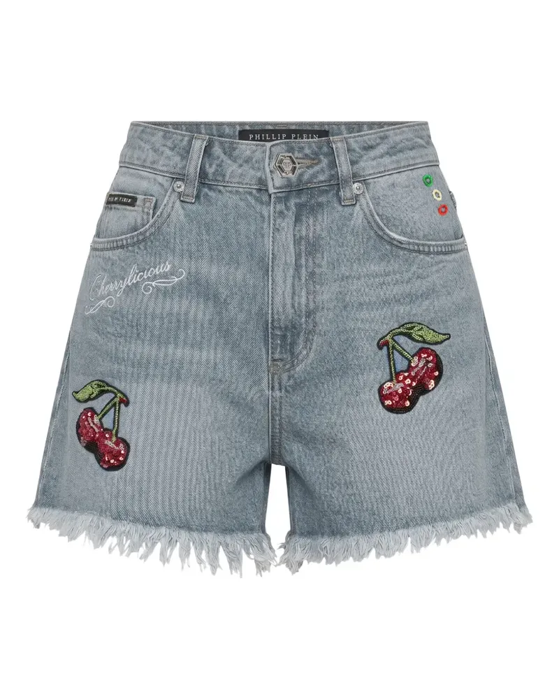 Philipp Plein Shorts mit Gürtelschlaufen - Blau Blau