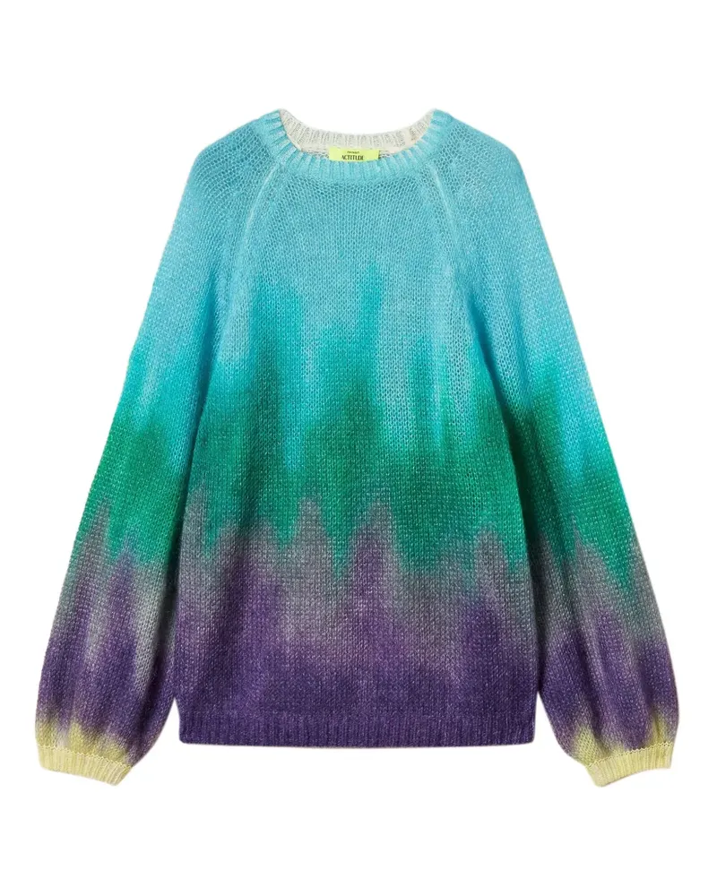 Twin-Set Pullover mit ausgeblichenem Print - Blau Blau